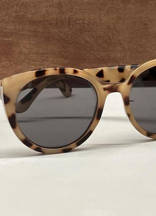 Леопардові бежеві круглі сонячні окуляри, коричнева оправа zara mango & other stories h&m5 фото