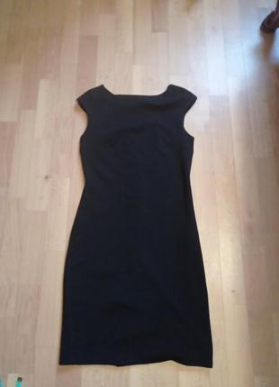 Чорна приталена сукня на блискавці1 фото
