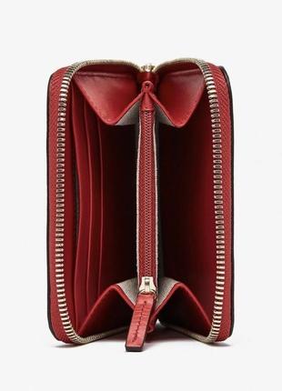 Красный кожаный кошелек, замш, портмоне massimo dutti zara mango cos3 фото