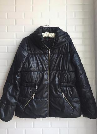 Куртка чёрная курточка в стиле кожаной h&m