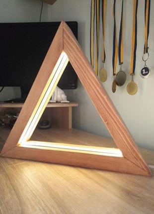 Нічник у вигляді трикутника з дерева diva_18