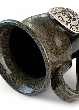 Чашка керамічна ручної роботи viking military 350 мл4 фото