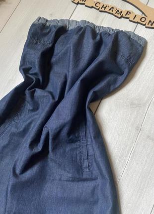 Платье с открытыми плечами под джинс2 фото