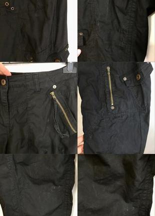 Чорні штани карго із середньою посадкою та зав'язками внизу y2k4 фото