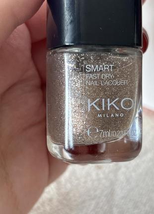 Новый блестящий золотой серебряный essie нюд лак для ногтей быстро сохнет kiko smart nail lacquer2 фото