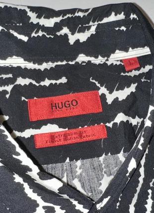 Рубашка hugo ero3-w  abstract print shirt in black5 фото