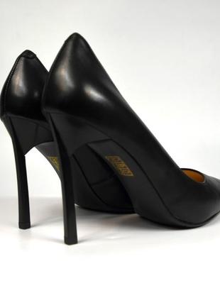 Туфли лодочки женские кожаные черные на высоких каблуках s1238-70-y021a-9 lady marcia 33913 фото