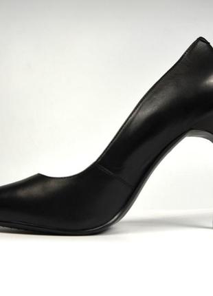 Туфли лодочки женские кожаные черные на высоких каблуках s1238-70-y021a-9 lady marcia 33912 фото