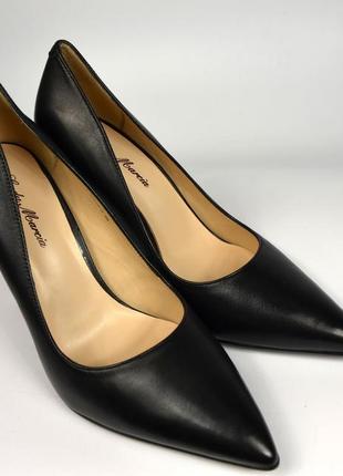 Туфли лодочки женские кожаные черные на высоких каблуках s1238-70-y021a-9 lady marcia 33914 фото