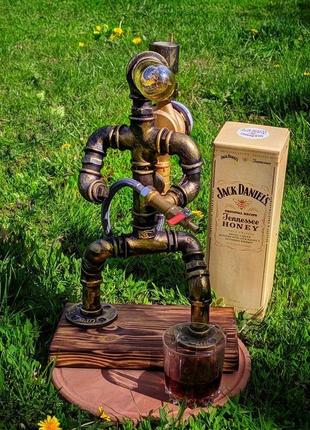 Кран-дозатор для алкоголю "пожежний з лічильником"/наливатор/диспенсер/ручна робота із труб!👨🏻‍🚒1 фото