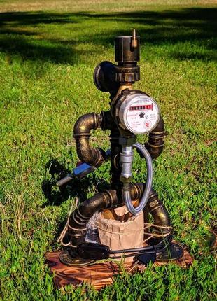 Кран-дозатор для алкоголю "пожежний з лічильником"/наливатор/диспенсер/ручна робота із труб!👨🏻‍🚒4 фото