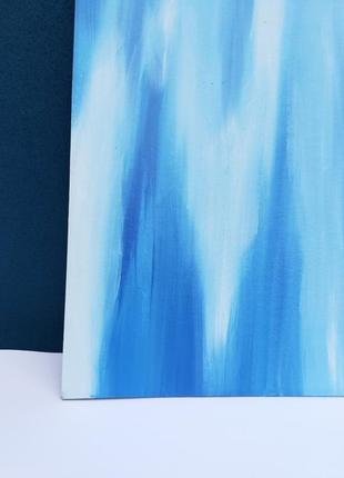 Блакитна мінімалістична картина "вода, повітря, спокій"9 фото