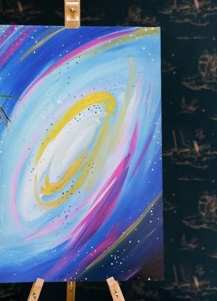 Абстрактна картина "космос", сузіря, галактика, небо, молочний шлях, зірки, планети4 фото