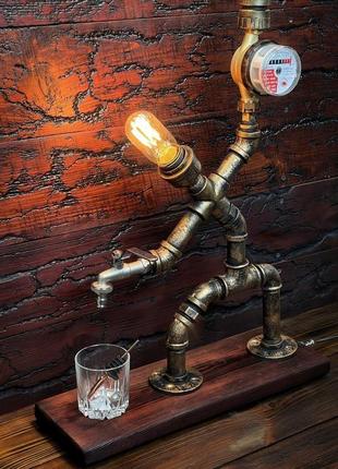 Чоловічий подарунок "бармен з лампою та лічильником"/оригінальний подарунок для чоловіка / директору7 фото