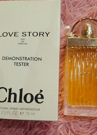 Супер! тестер-оригинал! божественный парфюм chloe love story 75ml новый2 фото