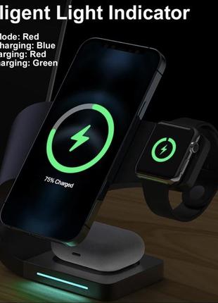 Magnetik беспроводная быстрая зарядка 4в1 для iphone,apple watch,airpods3 фото