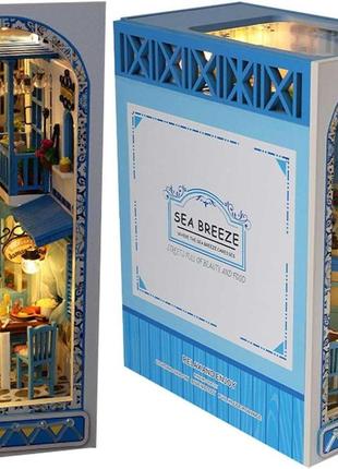 Уценка! примятая коробка! бук нук морской бриз книжный уголок румбокс diy sea breeze book nook tc-18