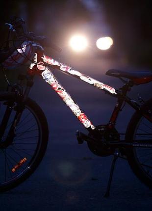 Набір світловідбивних стікерів для велосипеда «кольорові єдинороги» 4 шт5 фото