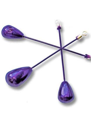 Груз "токіо-риг" 12 г фіолетовий 3 шт.1 фото