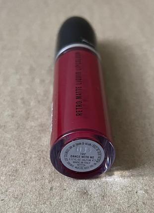 Mac retro matte liquid lipcolour  матова помада, 102 dance with me4 фото