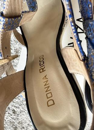 🎀 босоножки на блочном каблуке от donna ricco4 фото
