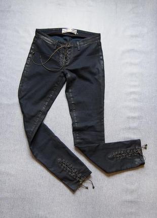 Дизайнерські джинси з шкіряними шнурівкою henry duarte сша3 фото