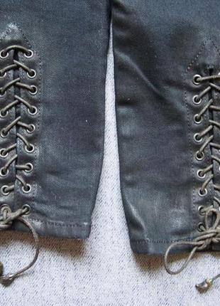 Дизайнерські джинси з шкіряними шнурівкою henry duarte сша5 фото