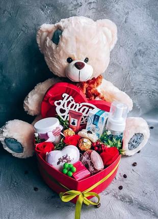 Крутий подарунковий набір сердечком для коханої дівчини, для дружини на день святого валентина, на річницю2 фото
