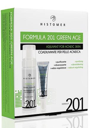 Набір комплексний догляд анти-акне histomer formula 201 green age complete kit acne