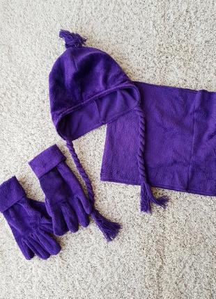 Комплект:шапка,снуд,рукавички