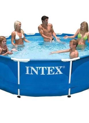 Каркасний басейн intex 28202 - 3, 305 x 76 см (1 250 л/год, тент, підстилка)