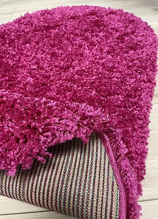 Ковер с длинным ворсом 0,6x1,1м super lux shaggy. pink 6365a овальный