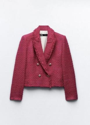 Красивий твідовий піджак zara
