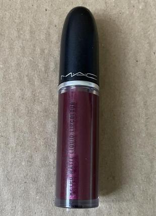 Mac retro matte liquid lipcolour  матова помада, 128 crowned3 фото