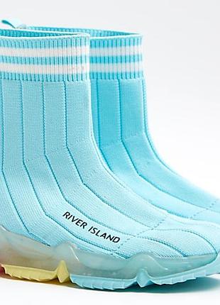 Вьязані високі кеди «носки» river island р.29