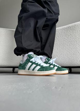 Кросівки жіночі adidas campus 00s green/white adi-04136 фото