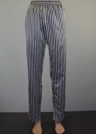 Стильные атласные штаны etam, низ от пижамы (l)1 фото