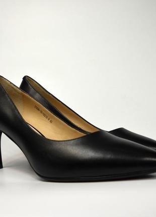 Туфли лодочки женские кожаные черные на шпильке s1296-70-y021a-9 lady marcia 33863 фото