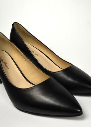 Туфли лодочки женские кожаные черные на шпильке s1296-70-y021a-9 lady marcia 33864 фото