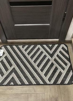 Килим 80х50см безворсовий на гумовій основі, універсальний, для кухні, ванної flex антрацит19652/80