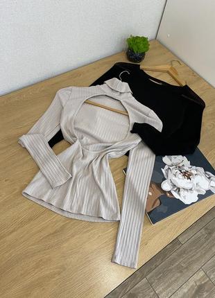 Песочный гольф водолазка с обнаженной спинкой h&amp;m
