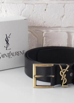 Широкий кожаный женский ремень ysl