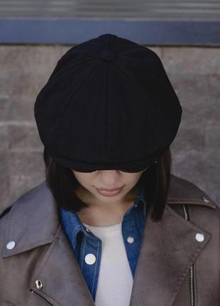 Женская летняя кепка восьмиклинка without campbell black2 фото