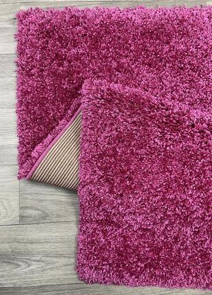 Килим із довгим ворсом 1,0x2,0 м super lux shaggy. pink 6365a