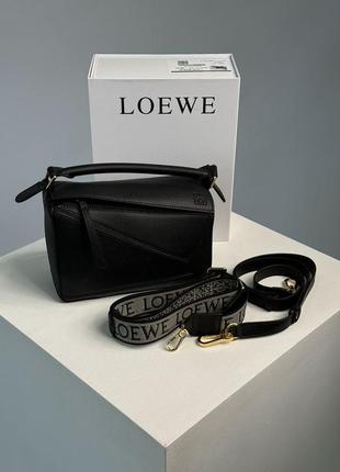 Сумка loewe small puzzle bag in classic calfskin black6 фото