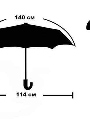 Зонт складной parachase 3263-01 полный автомат черный6 фото