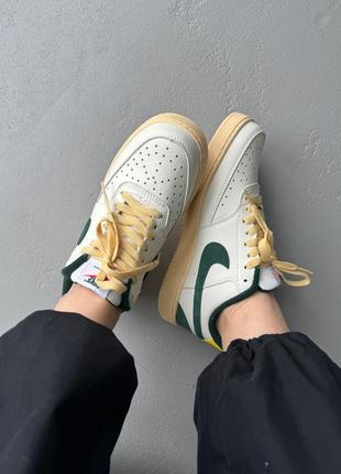 Кросівки жіночі nike court vision low white/green7 фото