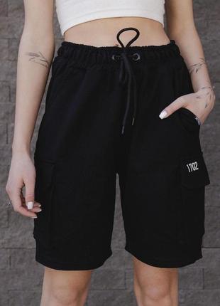 Жіночі трикотажні шорти without gate reflective black4 фото