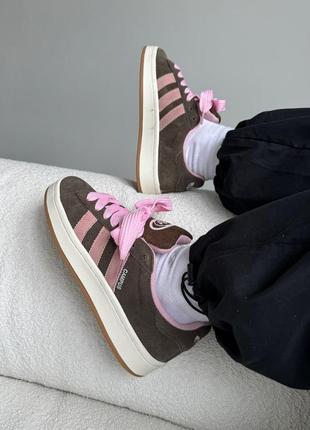 Кросівки жіночі adidas campus 00s brown/pink adi-04147 фото