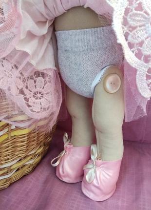 Інтер'єрна лялька в рожевій сукні6 фото